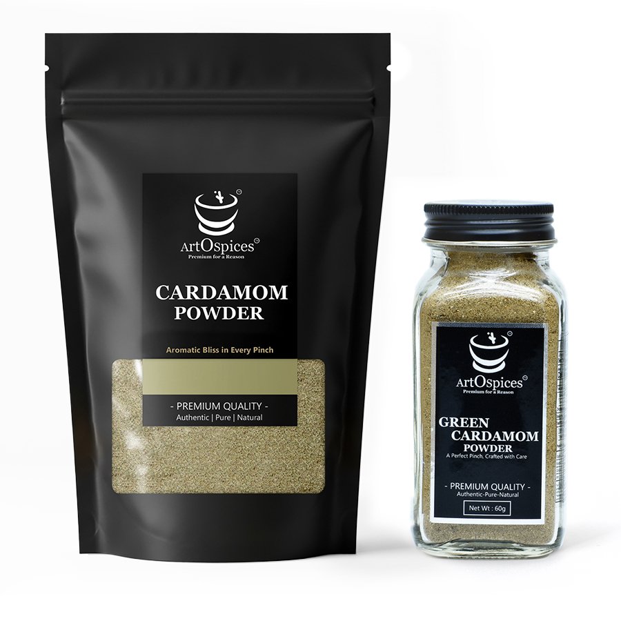 ArtOspices Cardamom Powder pouch and Jar