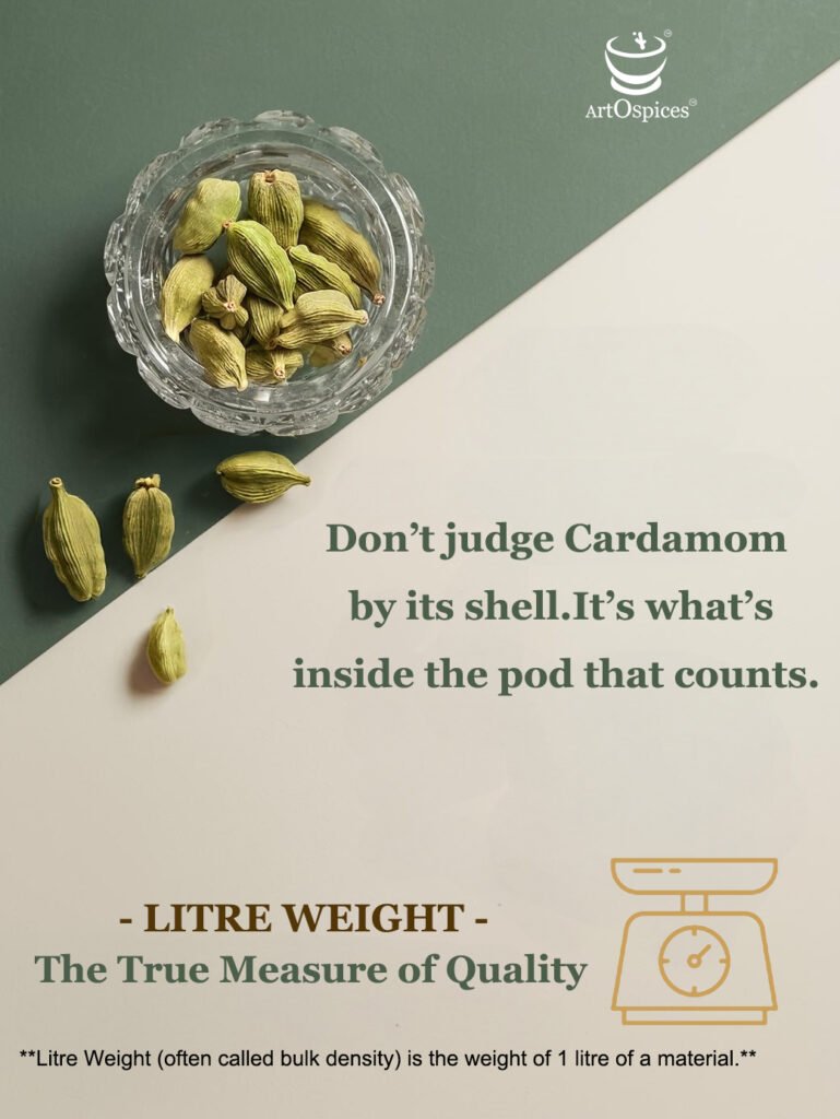 cardamom litre weight