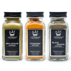 Ginger pepper turmeric powder jar pack